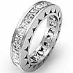 2.35 Ct Princess Diamond Wedding Eternity Band Ring W Gold