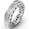 2.35 Ct Princess Diamond Wedding Eternity Band Ring W Gold