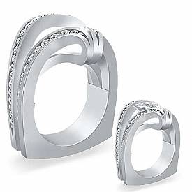 1.25 Ct Round Diamond Fashion Engagement Ring W Gold