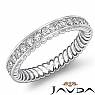 Women's Anitque Round Diamond Eternity Wedding Band Ring 14k White Gold 0.60Ct