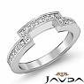 Half Wedding Women's Band 14k White Gold Matching Set Round Diamond Ring 0.40Ct