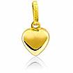 14k Solid Yellow Gold Heart Charm Pendant 0.50 Gram Hollow