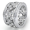 3.85Ct Round Princess Diamond Anniversary Ring Band W Gold