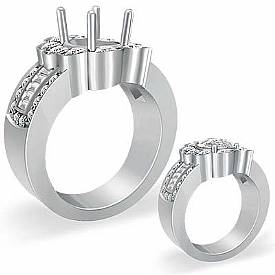 1.70 CT Round & baguette Diamond Anniversary Wedding BAND