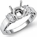 0.45 ct Oval Cut Diamond 3-stone Anniversary Ring 14k W Gold