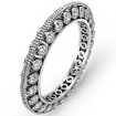 0.59 ct Round Diamond Vintage Eternity Wedding Ring Band W Gold