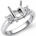 1/2Ct Diamond Engagement Ring Setting 14 K White Gold