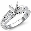 0.75Ct Round Diamond Channel Set Engagement Ring 14k W Gold