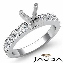 0.47 Ct Round Diamond Engagement Prong Setting Ring Semi Mount 14k White Gold