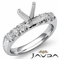 0.31 Ct Round Diamond 6 Stone Engagement Ring Setting 14k White Gold Semi Mount