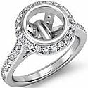 0.80Ct Bezel Round Diamond Engagement Ring 14k Gold Semi Mount