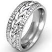 0.57Ct Round Diamond Wedding Band Braided design 14k Gold