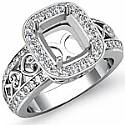 0.75 CT Round Diamond Antique Engagement Ring W Gold