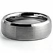 Men Tungsten Carbide Wedding Band Bevel Edge Brushed Comfort Fit 8mm Ring