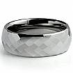 Men Tungsten Carbide Wedding Band Dome Faceted Polish Comfort Fit 8m Ring