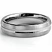 Men Tungsten Carbide Wedding Band Dome Grooved Polish Comfort Fit 6m Ring
