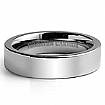 Men Tungsten Carbide Wedding Flat Band Pipe Cut Like Comfort Fit 6mm Ring