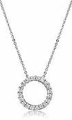 0.40Ct Round Diamond Circle of Life Pendant 14k White Gold