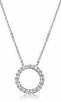 0.40Ct Round Diamond Circle of Life Pendant 14k White Gold