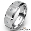 1/2 Ct Princess Cut Men Diamond Wedding Eternity Band 14k W Gold