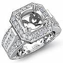 1.65 ct Vintage Style Engagement Anniversary Diamond Ring 14k W Gold