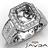 Vintage Engagement Halo Diamond Ring Semi Mount 14k White Gold Setting 1.65Ct