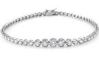 2.75 CT Round Diamond Tennis Bracelet 18k White Gold 7inch