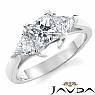 Princess Trillion Diamond Engagement Ring Three 3 Stone Setting 14k W Gold 1Ct