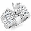 2.00 Ct. Princess & Baguette Diamond Engagement Ring 14k W Gold