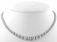 5 Ct. Round Diamond Women Anniversary Necklace W Gold