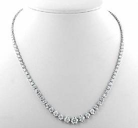 5 Ct. Round Diamond Women Anniversary Necklace W Gold