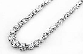 5 Ct. Round Diamond Women Anniversary Necklace W Gold