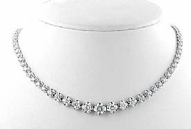 5 Ct. Round Diamond Women Anniversary Necklace W Gold