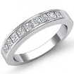 0.90 CT Princess Diamond Women Wedding Band 14k W Gold