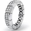 1 Ct. Round Diamond Women Eternity Wedding Band in W Gold