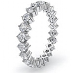 1.40 Ct. Round Diamond Wedding Eternity Ring in 14k W Gold