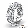 14k White Gold Women Wedding Eternity Ring Round Diamond Engagement Band 3.95Ct
