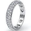 1.25 Ct. Round Diamond Heart Eternity Wedding Band in W Gold