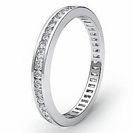 0.70 Ct. Round Diamond Women Eternity Band in 14k W Gold