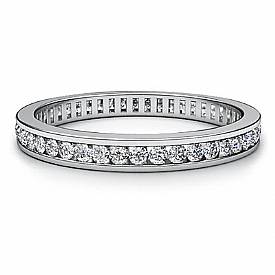 0.70 Ct. Round Diamond Women Eternity Band in 14k W Gold