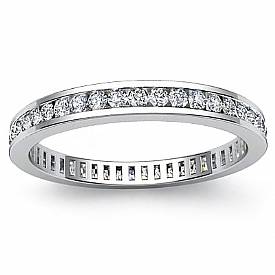 0.70 Ct. Round Diamond Women Eternity Band in 14k W Gold