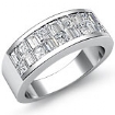 1.40 Ct. Princess & Baguette Men Wedding Engagement Ring W Gold