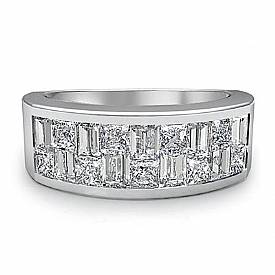 1.40 Ct. Princess & Baguette Men Wedding Engagement Ring W Gold