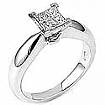 0.35 Ct. Princess Diamond Anniversary Ring in 14k White Gold