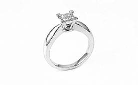 0.35 Ct. Princess Diamond Anniversary Ring in 14k White Gold
