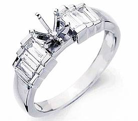 1.00 CT Baguette Diamond Women Engagement Ring 14k Gold