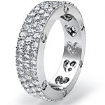 2.4 Ct Diamond Eternity Pave Ring 14k Gold Wedding Band