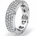 2.4 Ct Diamond Eternity Pave Ring 14k Gold Wedding Band