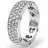 2.4 Ct Diamond Eternity Pave Ring 14k Gold Wedding Band