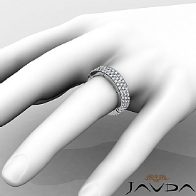 2.4 Ct Diamond Eternity Pave Ring 14k Gold Wedding Band